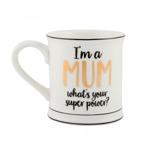 Metallic Monochrome I'm a Mum Mug