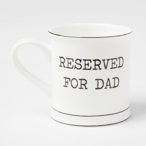 Tasse Reserved for Dad - schwarz/weiß