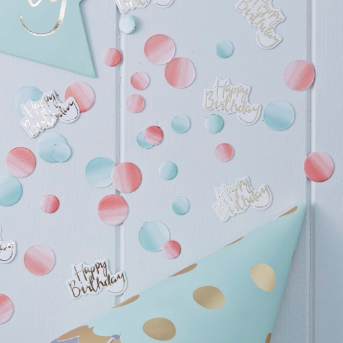 Happy Birthday Foiled & Ombre Table Confetti - Pick and Mix