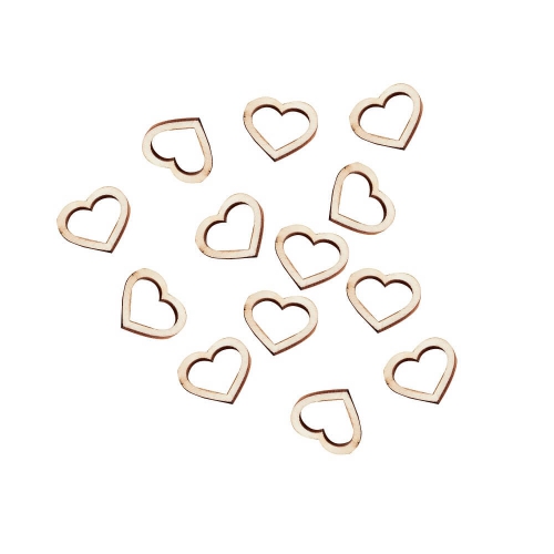 Wooden Heart Table Confetti - Beautiful Botanics