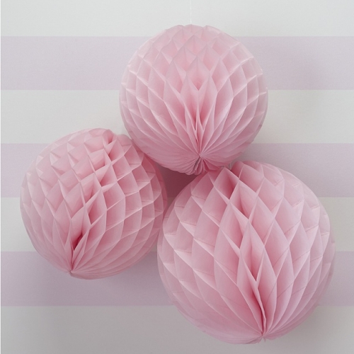 Pink Honeycomb Balls - Princess Party