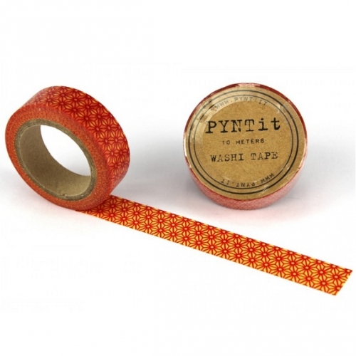 Washi Masking Tape Asanoah - rot/gelb