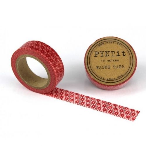 Washi Masking Tape Asanoah - rot/weiß