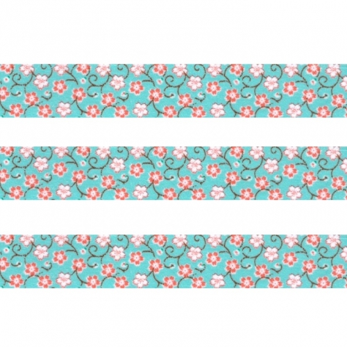 Washi Masking Tape Blumen - rot/weiß/blau