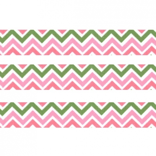 Washi Masking Tape Chevron - rosa/pink/grün