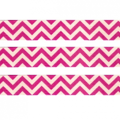 Washi Masking Tape Chevron - weiß/pink