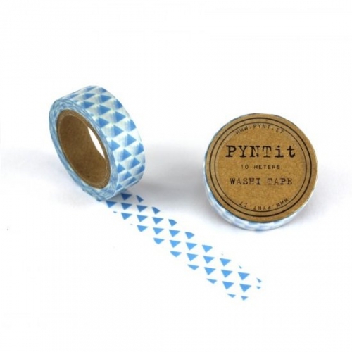 Washi Masking Tape Triangle - blue/white