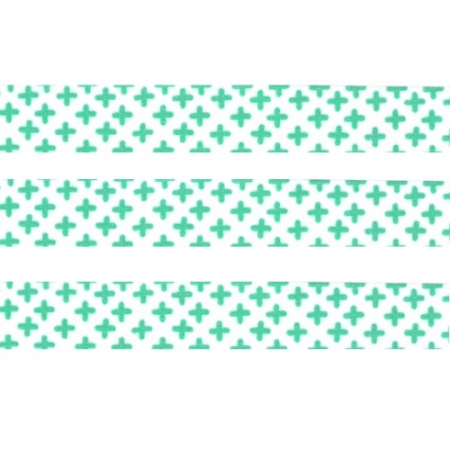 Washi Masking Tape Kreuze - mint/weiß