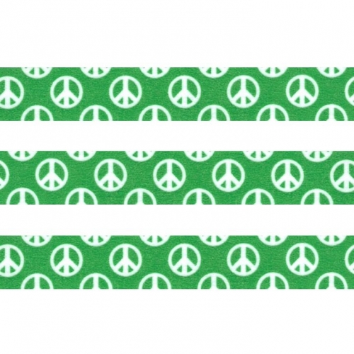 Washi Masking Tape Peace - weiß/grün