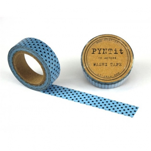 Washi Masking Tape Punkte - schwarz/blau