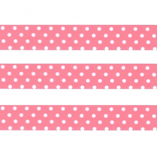 Washi Masking Tape Dots - white/babypink