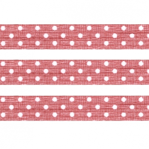 Washi Masking Tape Dots - white/red