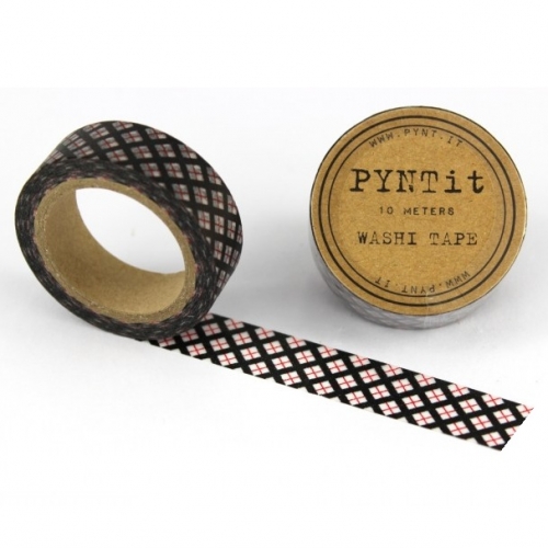 Washi Masking Tape Squares - black/red