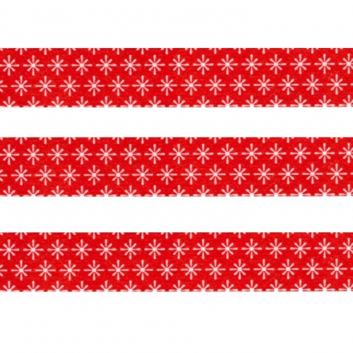 Washi Masking Tape Schnee - weiß/rot