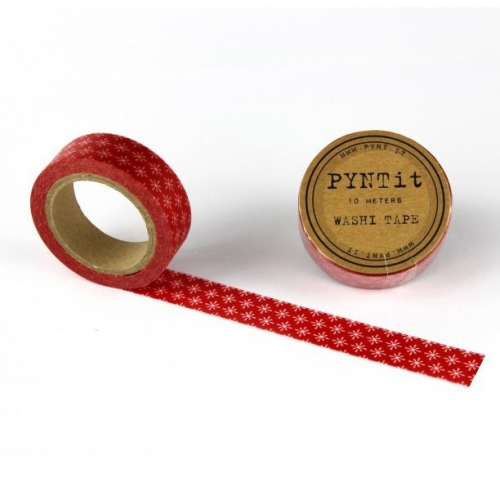 Washi Masking Tape Schnee - weiß/rot