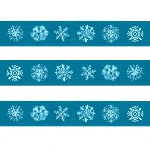 Washi Masking Tape Snowflakes - white/blue