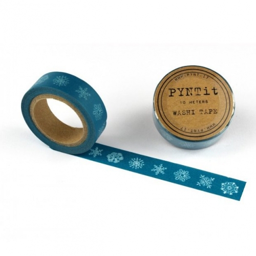 Washi Masking Tape Snowflakes - white/blue