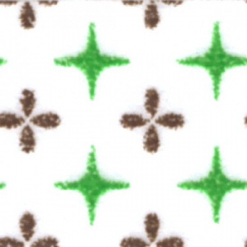 Washi Masking Tape Stars/Flowers - green/brown/white