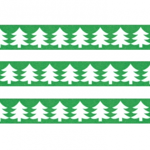 Washi Masking Tape Christmas Tree - white/green