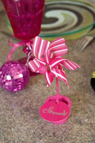 Windmill name holder pink