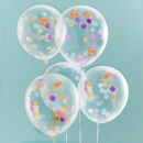 Ballons Konfetti gefüllt - klar/bunt
