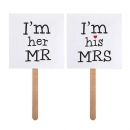 Photo Booth Accessoires - I'm his Mrs / I'm her Mr