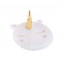 Rainbow Unicorn Gold Horn Trinket Dish